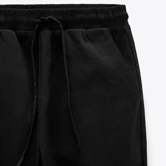NWT ZARA | High-Waisted Jogger Pants Black - Picture 6 of 8